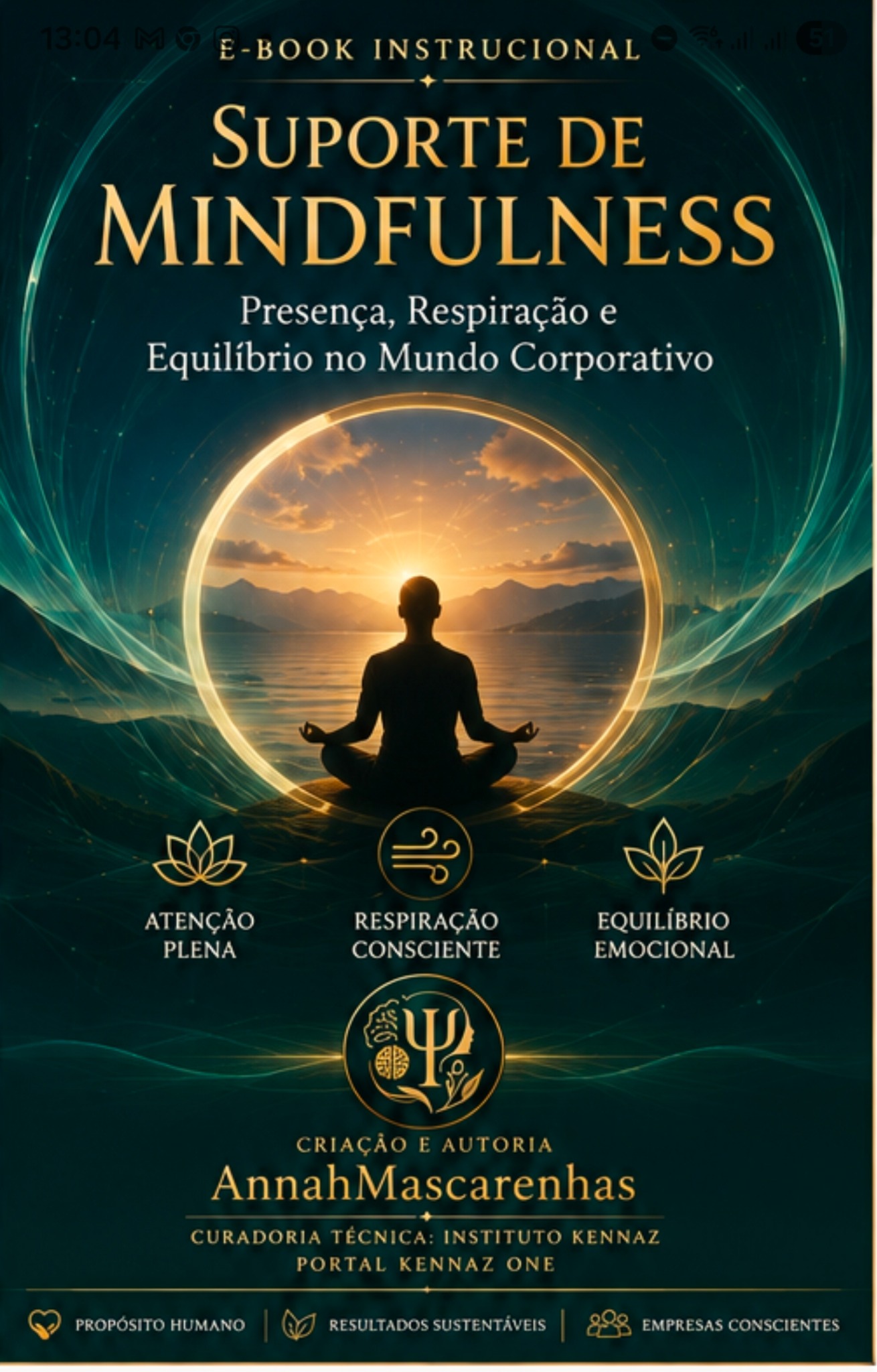 Capa do e-book Suporte de Mindfulness