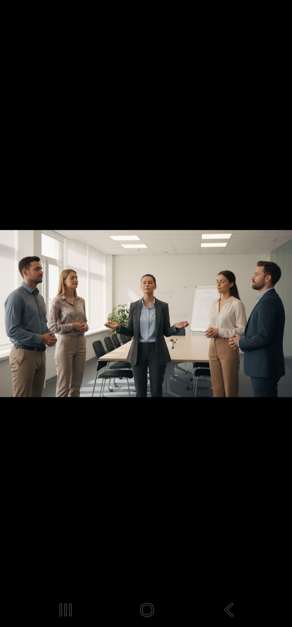 Prática de respiração e presença no trabalho